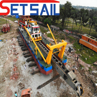 Anchor Boom Diesel Engine Cutter Suction Dredger with Booster Station and Shipping Cost