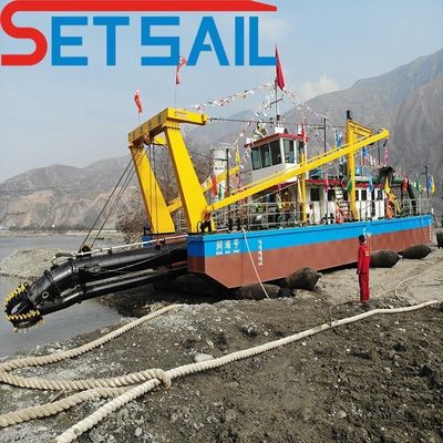 Siemens PLC System Diesel Engine Sand Dredger Used in River for Customized Needs