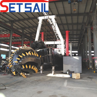 8m-30m Dredging Depth Diesel Engine Cutter Suction Dredging Machine with Flowmeter