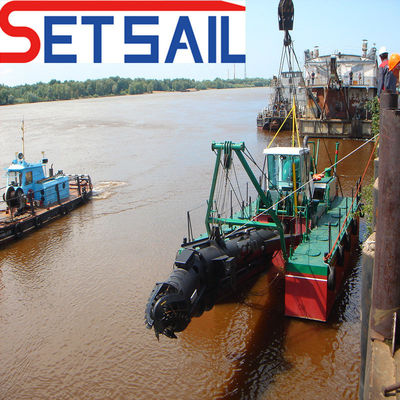 Water Flow Hydraulic Cutter Suction Dredger with Double Sand Pump and Spud Carrier