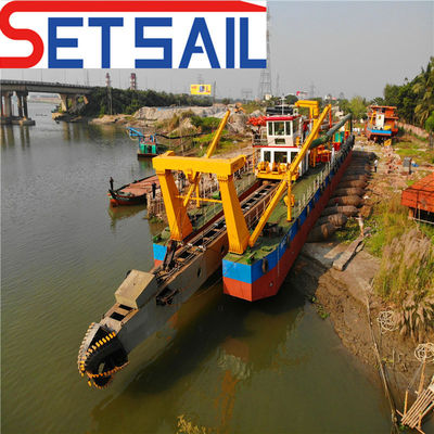 34L-500L Fuel Consuption 22 Inch Cutter Suction Dredging Sand Ship with Anchor Boom