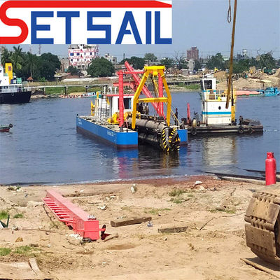 US Currency Diesel Engine Cutter Suction Dredging Boat for Sand Mining in Rivers
