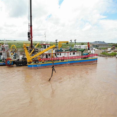 Siemens PLC Diesel Engine Hydraulic Wheel Bucket Silt Dredger with Booster Station