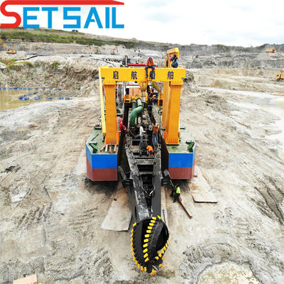 Cummins 160kw-3000kw Cutter Suction Dredger Mining Machinery with Gold Agitate Chute