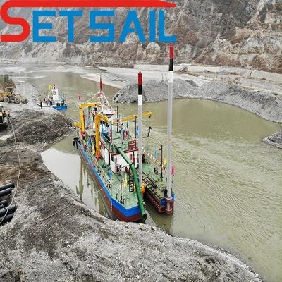 Siemens PLC System Diesel Engine Sand Dredger Used in River for Customized Needs