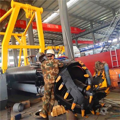 Hydraulic Anchor Boom Cutter Head Suction Dredger Equipment with Cummins Diesel Engine