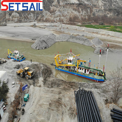 Water Flow 800m3 Diesel Engine 8inch Cutter Suction Sand Dredger with Siemens PLC