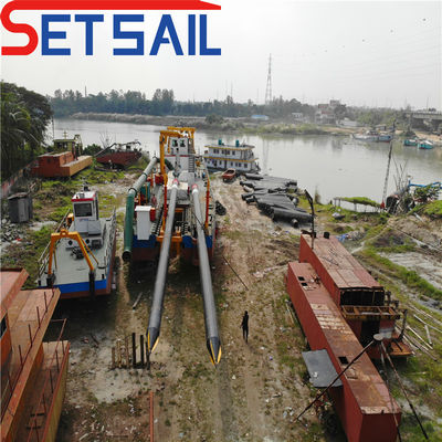 46m Total Length River Sand Cutter Suction Dredger with Hydrocyclone and Booster Station