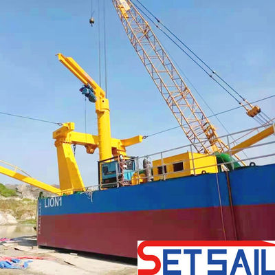 370t 24inch Water Flow 5500m3 Cutter Suction Mud Dredger for River Total Width 10.2m