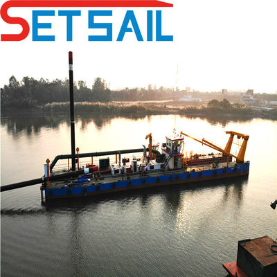 Soild Capacity 1200m3 Cummins Diesel Engine 26inch Cutter Suction Dredger with Anchor Boom