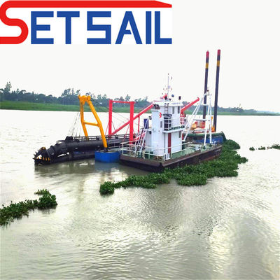 Customized Weichai Cutter Suction Dredging Sand Boat with Spud Position Rexroth Hydraulic