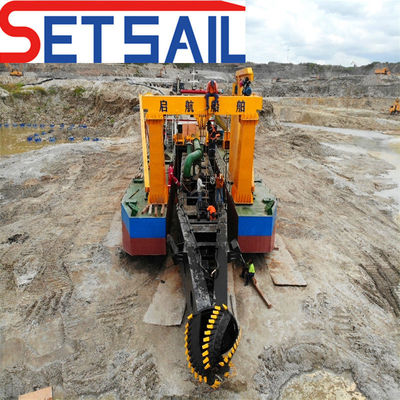 Power Cutter Suction Dredging Boat for River Sand 54m Head 360000kg Package Gross Weight
