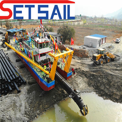 500m3 Sand Pump Cutter Suction Mud Dredger for River Heavy Duty Cyclone and Gearbox