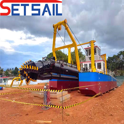 8.8m Total Width Diesel Engine Hydraulic Pump Cutter Suction Dredger with Cyclone Type