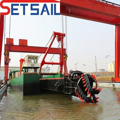 8.8m Total Width Diesel Engine Hydraulic Pump Cutter Suction Dredger with Cyclone Type