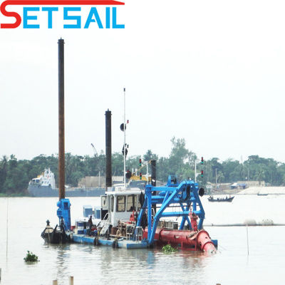 Total Length 38m Cutter Sand Dredger with Diesel Engine and Hydraulic Water Flow