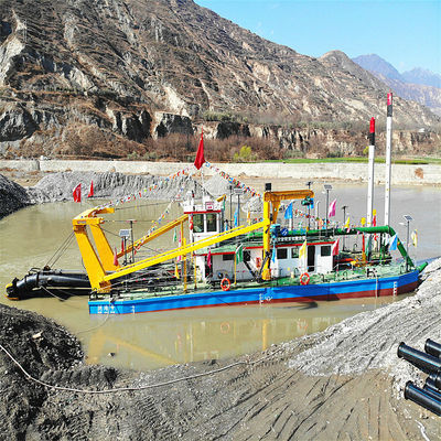 Underwater Pump Anchor Boom Cutter Suction Dredger with Booster Station 1.2m Draft