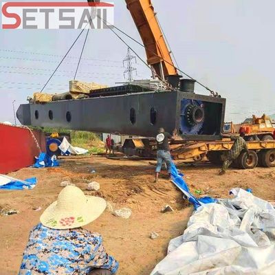 Double Diesel Engine River Sand Dredger with ISO Certification Total Length 17 M-60 M