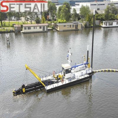 River Sand Cutter Suction Dredger with Hydraulic Motor Set Sail US Currency