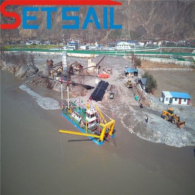 16m Dredging Depth 298kw Auxiliary Engine Power Cutter Suction Mud Dredger