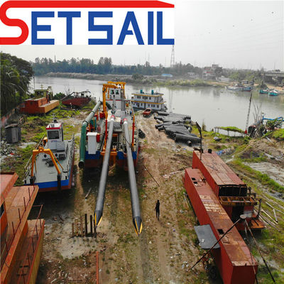 Rexroth Hydraulic System 38m Lake Sand Dredger with Cummins Diesel Engine and Cutter Head