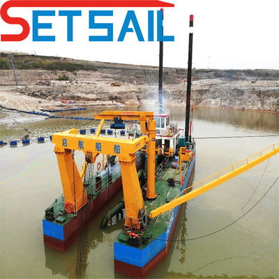 Length 16-65m Hydrocyclone Set Sail Mute Dredger with Cyclone Type and Mute Operation