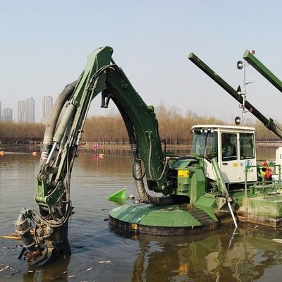 Kingda Sand Pump and Multifunctional Attachments on Versatile Amphibious Dredger