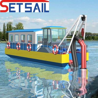 Total Width 3-7m Customized Diesel Engine River Sand Dredger with Power Jet Suction