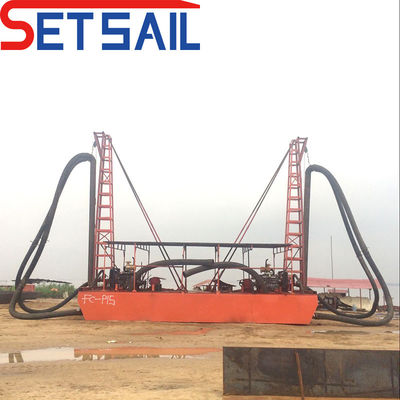 Total Width 3-7m Customized Diesel Engine River Sand Dredger with Power Jet Suction