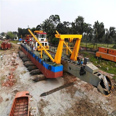 Customized Request Set Sail Cutter Suction Sand Dreger Barge with 170kw Diesel Engine