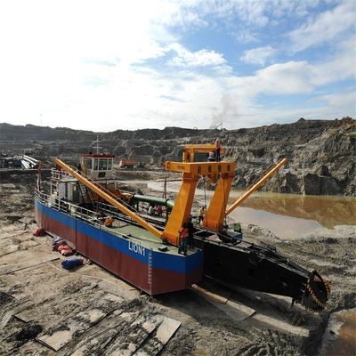 180000.000kg Gross Weight Cutter Suction Dredger with 1000m3/H Engine Power Capacity
