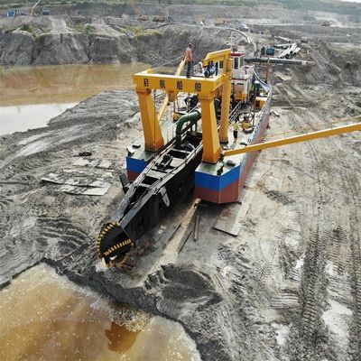 180000.000kg Gross Weight Cutter Suction Dredger with 1000m3/H Engine Power Capacity