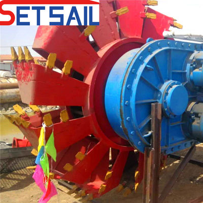 Full Hydraulic System Wheel Bucket Dredger for Sand Mud Dredging Depth 8m-20m 000000