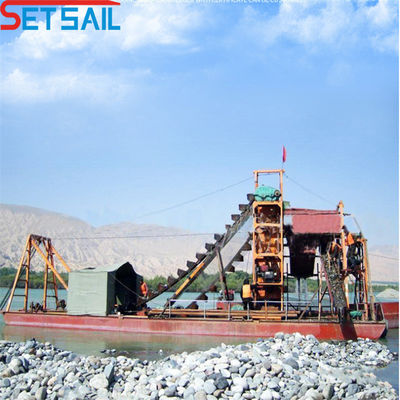 Customization Bucket Chain Gold Mining Dredger with 4kw X 3-10kw X3 Migration Device
