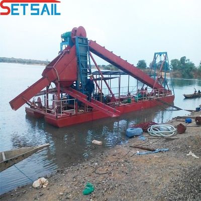 Customization Bucket Chain Gold Mining Dredger with 4kw X 3-10kw X3 Migration Device