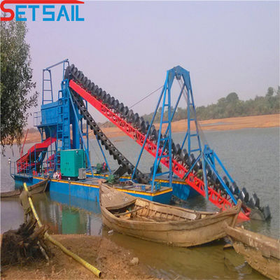 Customization Bucket Chain Gold Mining Dredger with 4kw X 3-10kw X3 Migration Device