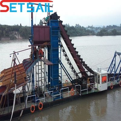Hydraulic River Gold Diamond Mining Dredger with 1.4m*1.2m-2.6m*1.2m Drum Screen Size