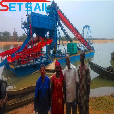 Hydraulic River Gold Diamond Mining Dredger with 1.4m*1.2m-2.6m*1.2m Drum Screen Size