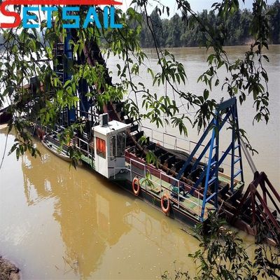 Chain Bucket Lake Sand Gold and Diamond Mining Dredger with 0.035m3-1.2m3 Capacity