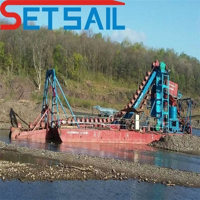 4kw X 3-10kw X3 Multi-Function Chain Bucket Mining Dredger for River Sand and Gold