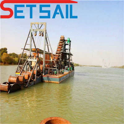 4kw X 3-10kw X3 Multi-Function Chain Bucket Mining Dredger for River Sand and Gold