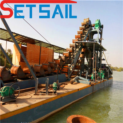 4kw X 3-10kw X3 Multi-Function Chain Bucket Mining Dredger for River Sand and Gold