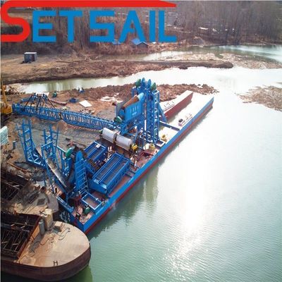 60-500 Cubic Meter Capacity River Gold Mining Dredging Equipment with Bucket Chain