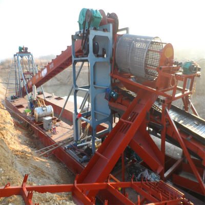 24-50 Meter Hull Length Chain Bucket Mining Diamond Dredging Equipment with Centrifuge