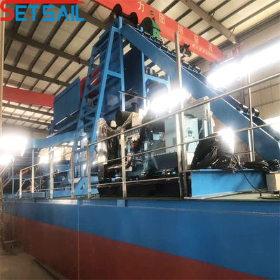 Bucket Chain Gold Dredger with Agitation Chute High Capacity Gold Extraction Solution