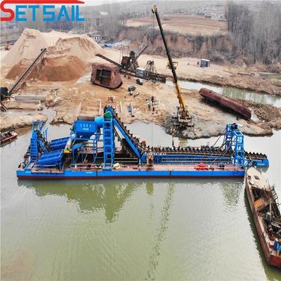 Bucket Chain Gold Dredger with Agitation Chute High Capacity Gold Extraction Solution
