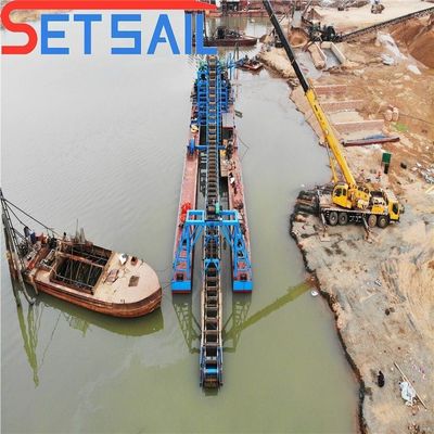 7-30 Meter Dredging Depth River Mining Gold and Diamond Dredger with Centrifuge Equipment