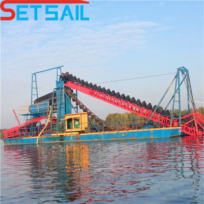 1.4mx1.2m-2.6mx1.5m Drum Screen Length and Diameter Chain Bucket River Mining Dredger