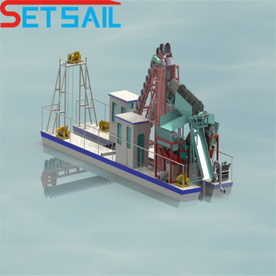 1.4mx1.2m-2.6mx1.5m Drum Screen Length and Diameter Chain Bucket River Mining Dredger