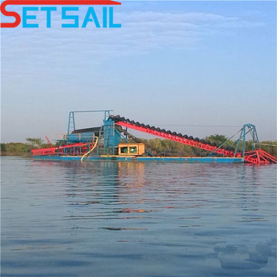 1.4mx1.2m-2.6mx1.5m Drum Screen Length and Diameter Chain Bucket River Mining Dredger